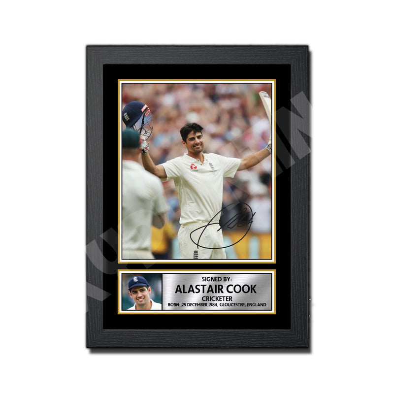 ALASTAIR COOK Limited Edition Cricketer Signed Print - Cricket Player