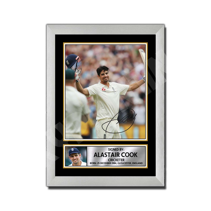 ALASTAIR COOK Limited Edition Cricketer Signed Print - Cricket Player