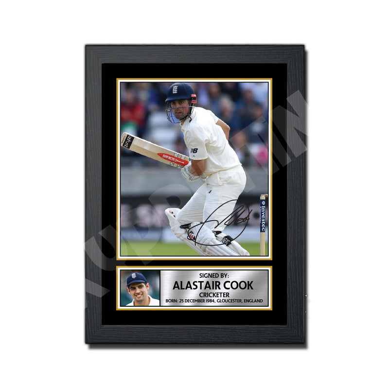 ALASTAIR COOK 2 Limited Edition Cricketer Signed Print - Cricket Player