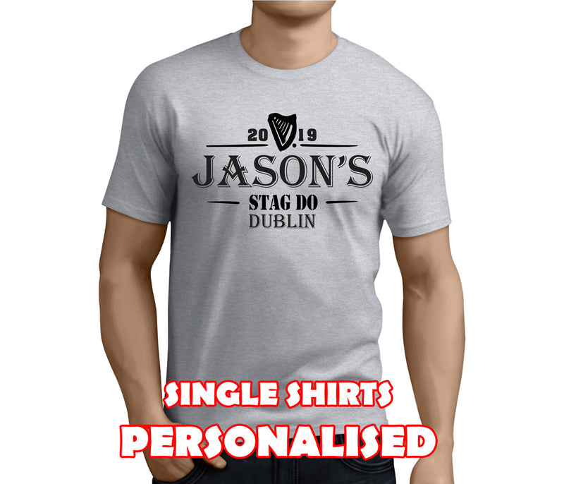 Ale Black Custom Stag T-Shirt - Any Name - Party Tee