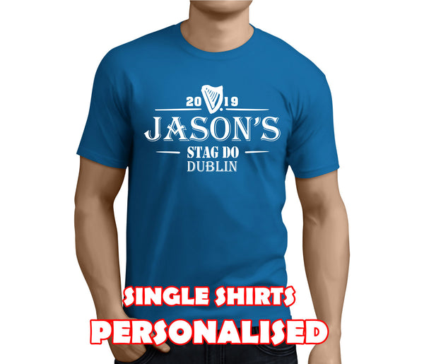 Ale White Custom Stag T-Shirt - Any Name - Party Tee