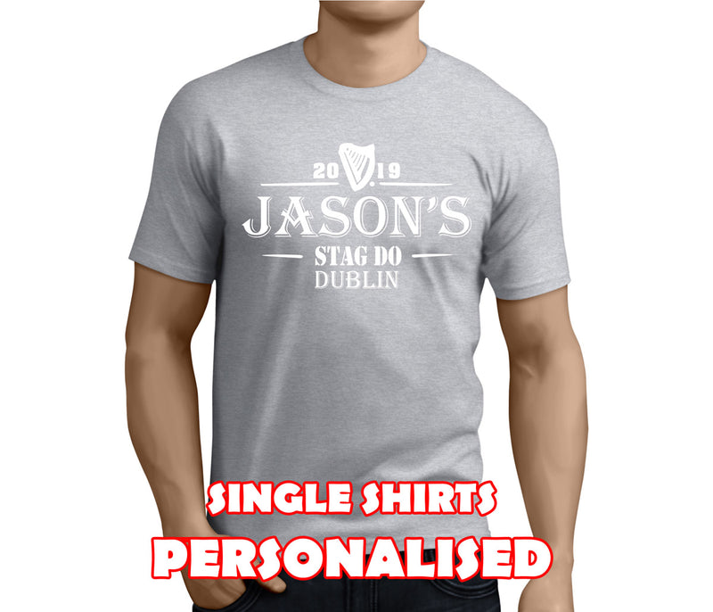 Ale White Custom Stag T-Shirt - Any Name - Party Tee