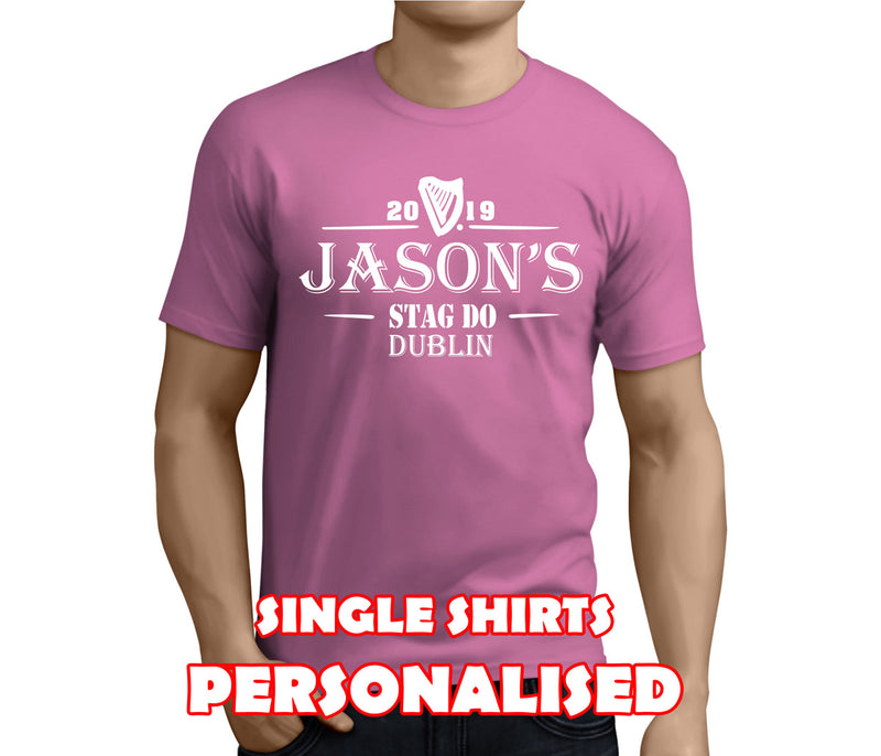 Ale White Custom Stag T-Shirt - Any Name - Party Tee