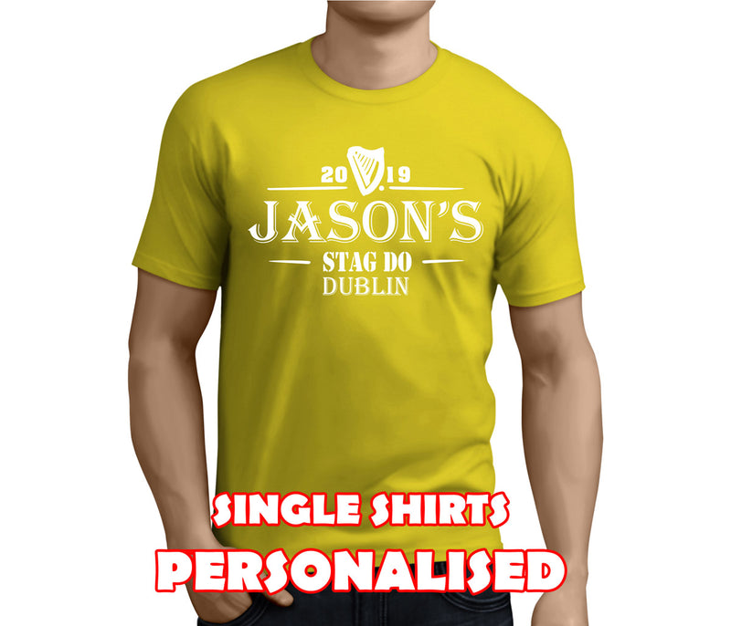 Ale White Custom Stag T-Shirt - Any Name - Party Tee