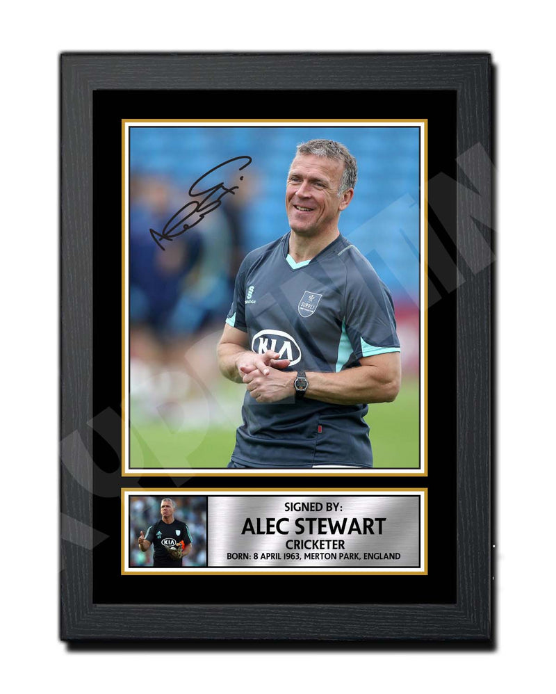 ALEC STEWART Limited Edition Cricketer Signed Print - Cricket Player