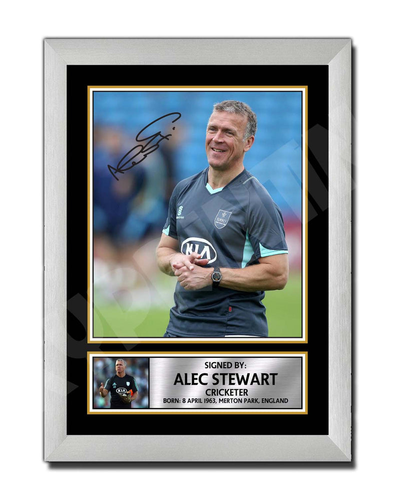 ALEC STEWART Limited Edition Cricketer Signed Print - Cricket Player