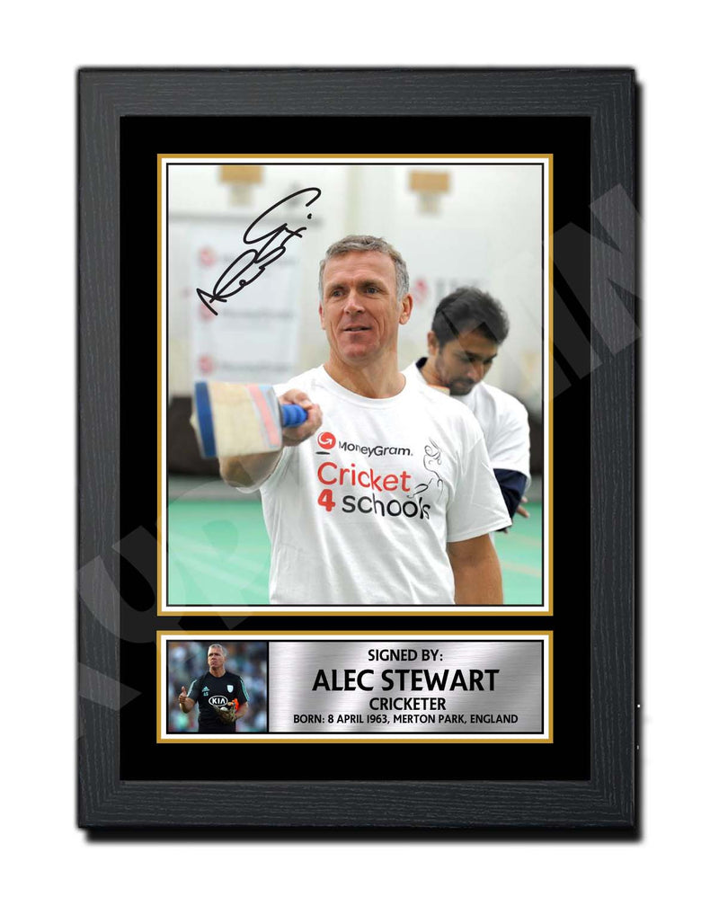 ALEC STEWART 2 Limited Edition Cricketer Signed Print - Cricket Player