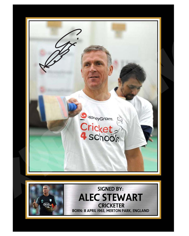 ALEC STEWART 2 Limited Edition Cricketer Signed Print - Cricket Player