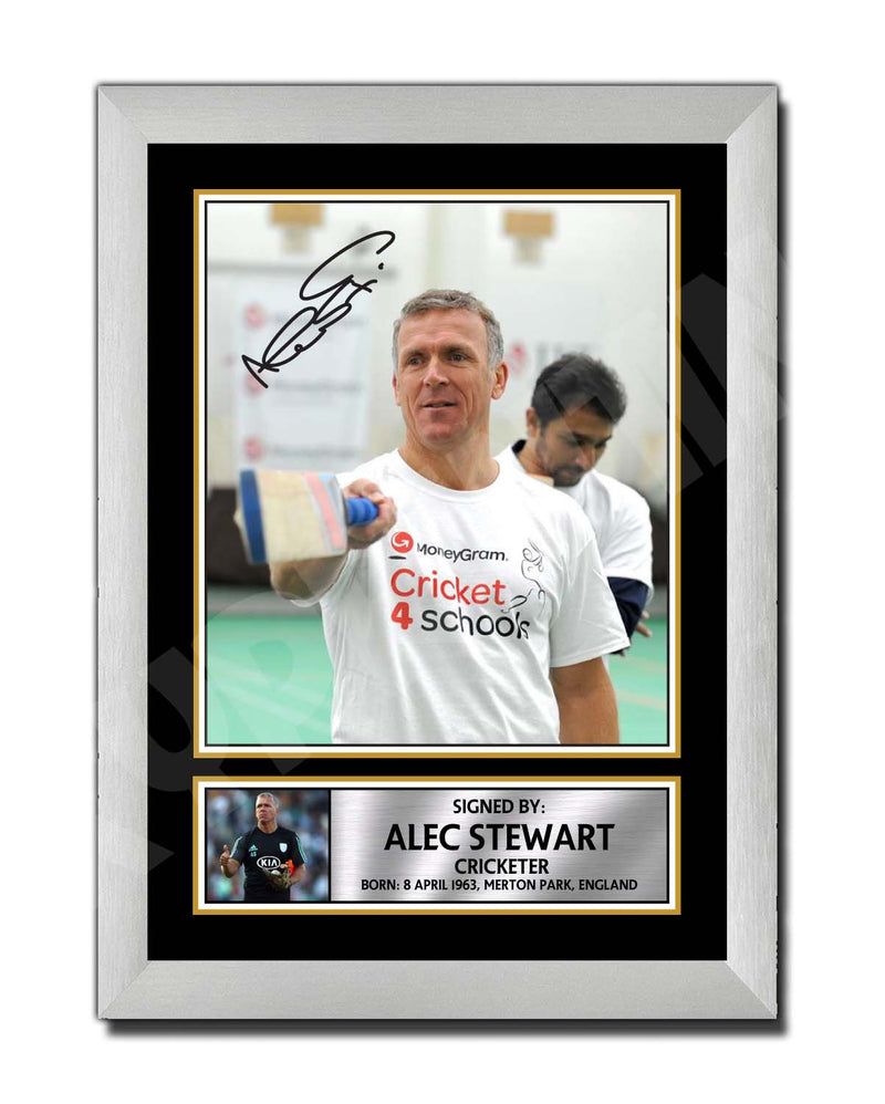 ALEC STEWART 2 Limited Edition Cricketer Signed Print - Cricket Player