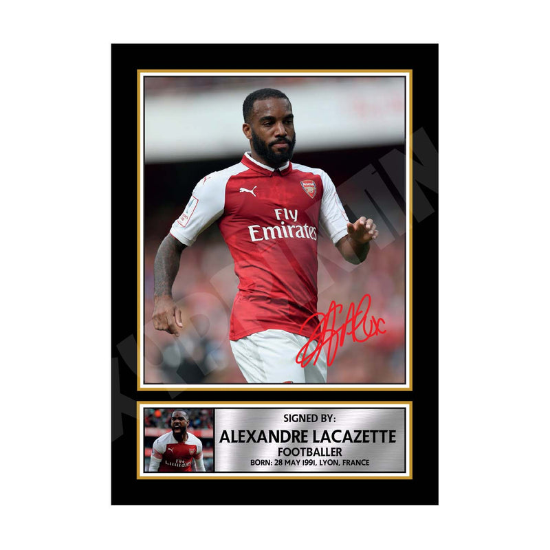 ALEXANDRE LACAZETTE 2 Limited Edition Football Player Signed Print - Football