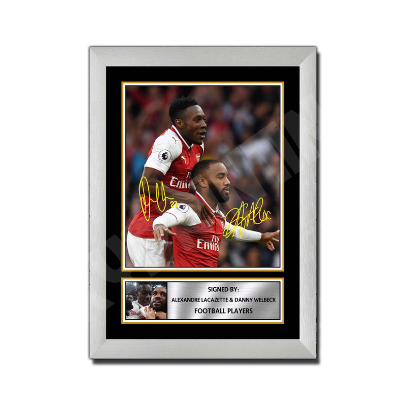 ALEXANDRE LACAZETTE _ DANNY WELBECK 2 Limited Edition Football Player Signed Print - Football