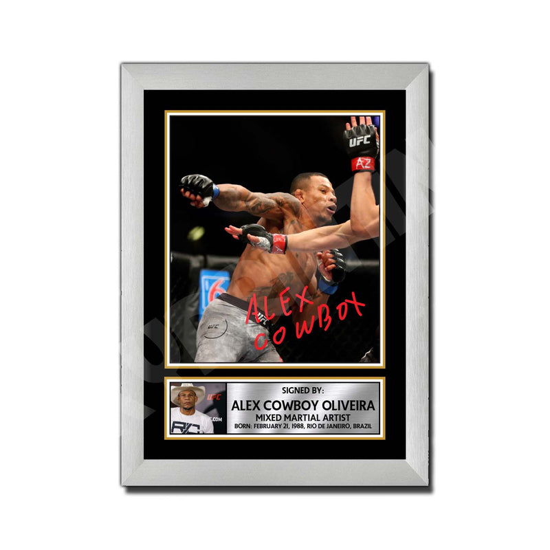 ALEX COWBOY OLIVEIRA 2 Limited Edition MMA Wrestler Signed Print - MMA Wrestling
