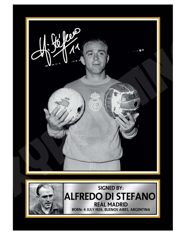 ALFREDO DI STEFANO 2 Limited Edition Football Player Signed Print - Football