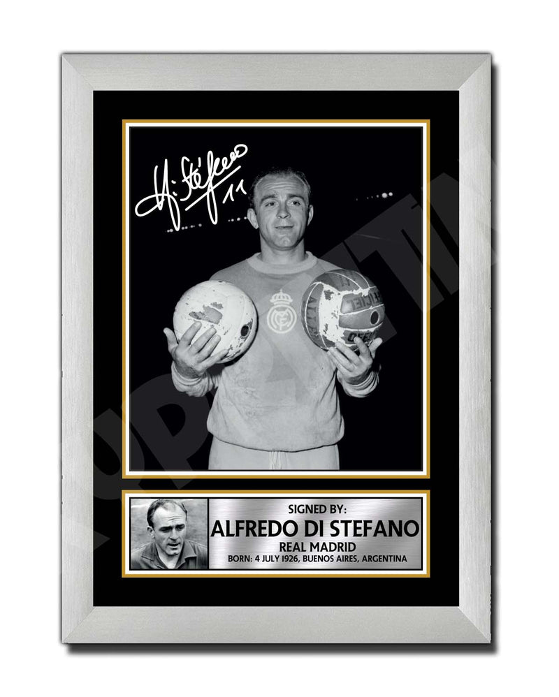 ALFREDO DI STEFANO 2 Limited Edition Football Player Signed Print - Football
