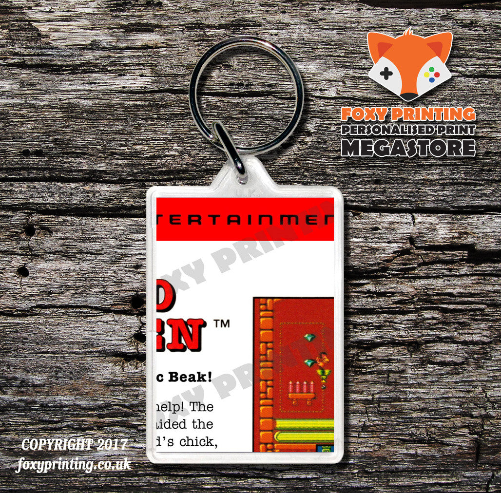 AL USER TURBO RACING Retro NES Game Cover Art Gaming Keyring