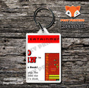 AL USER TURBO RACING Retro NES Game Cover Art Gaming Keyring