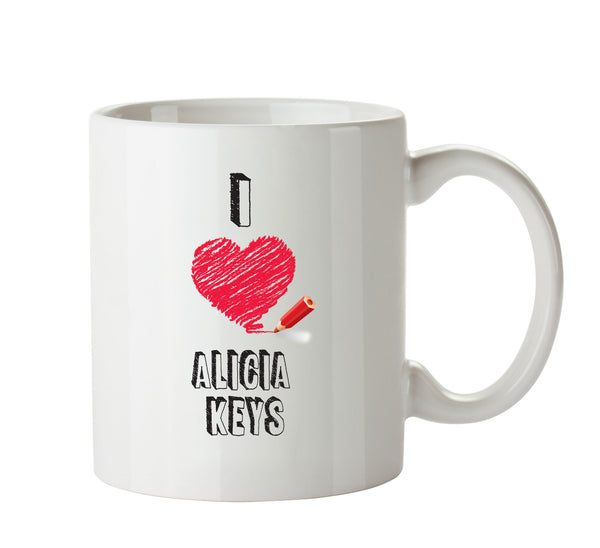 I Love ALICIA KEYS Celebrity Mug – printed mug product image 1