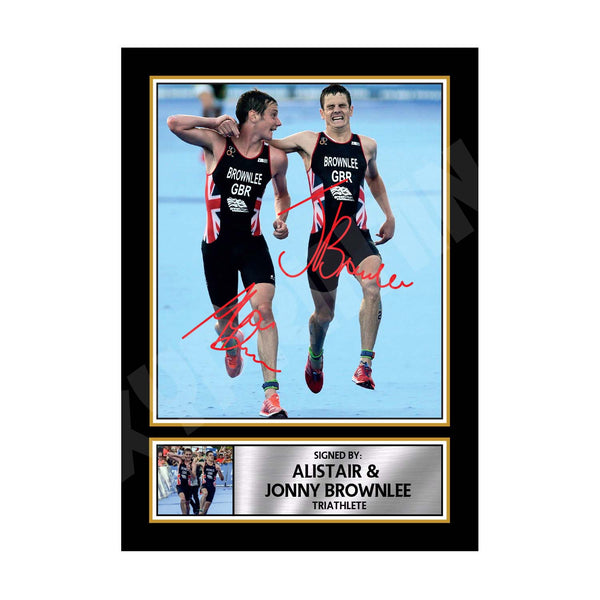 ALISTAIR _ JONNY BROWNLEE (1) Athletics Printed Signature Print