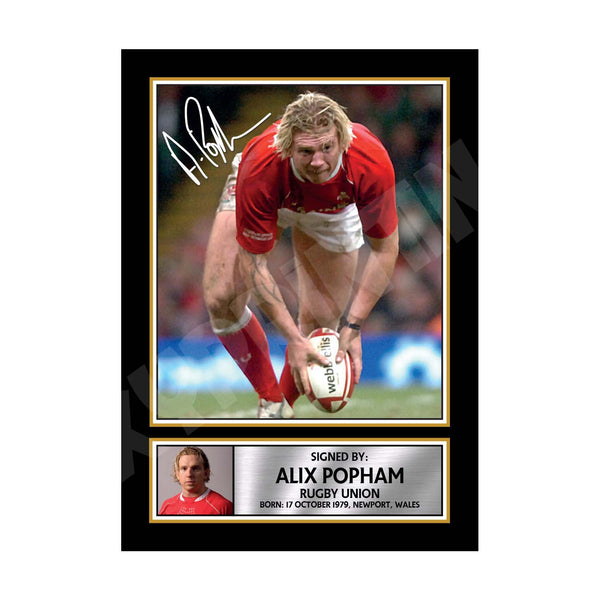 ALIX POPHAM 1 Rugby Player Printed Signature Print