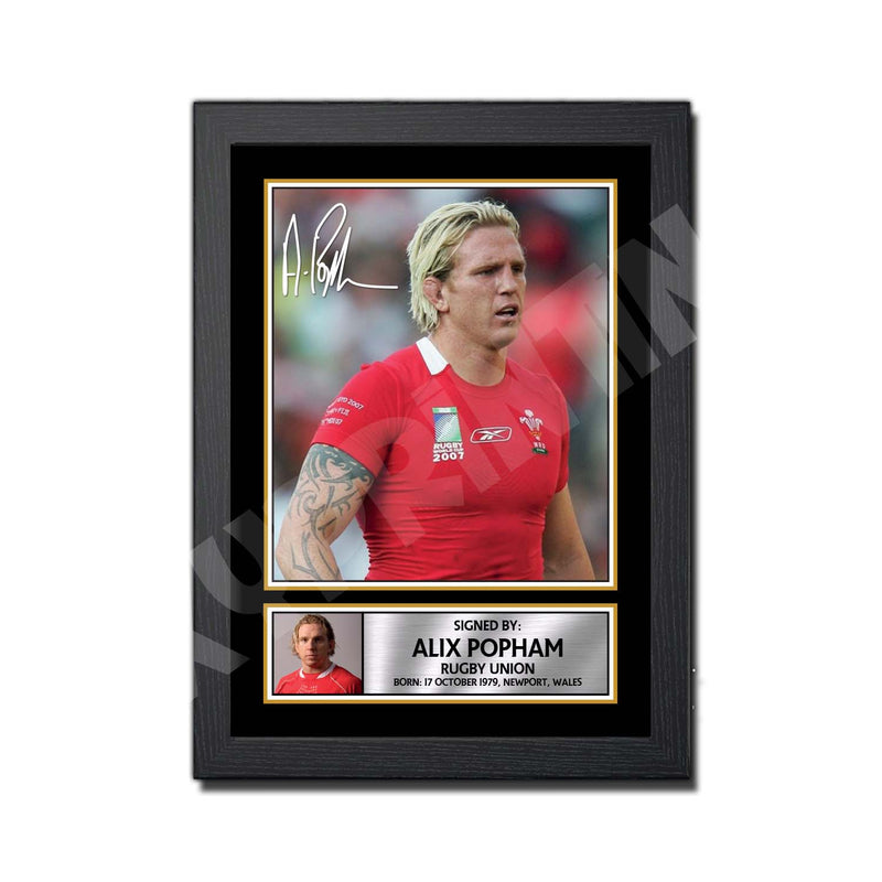 ALIX POPHAM 2 Limited Edition Rugby Player Signed Print - Rugby