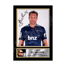 ALI WILLIAMS 1 Limited Edition Rugby Player Signed Print - Rugby
