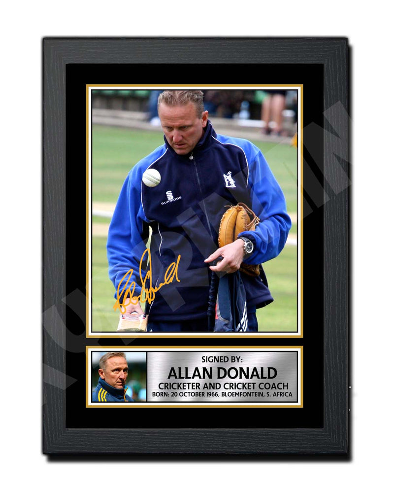 ALLAN DONALD Limited Edition Cricketer Signed Print - Cricket Player