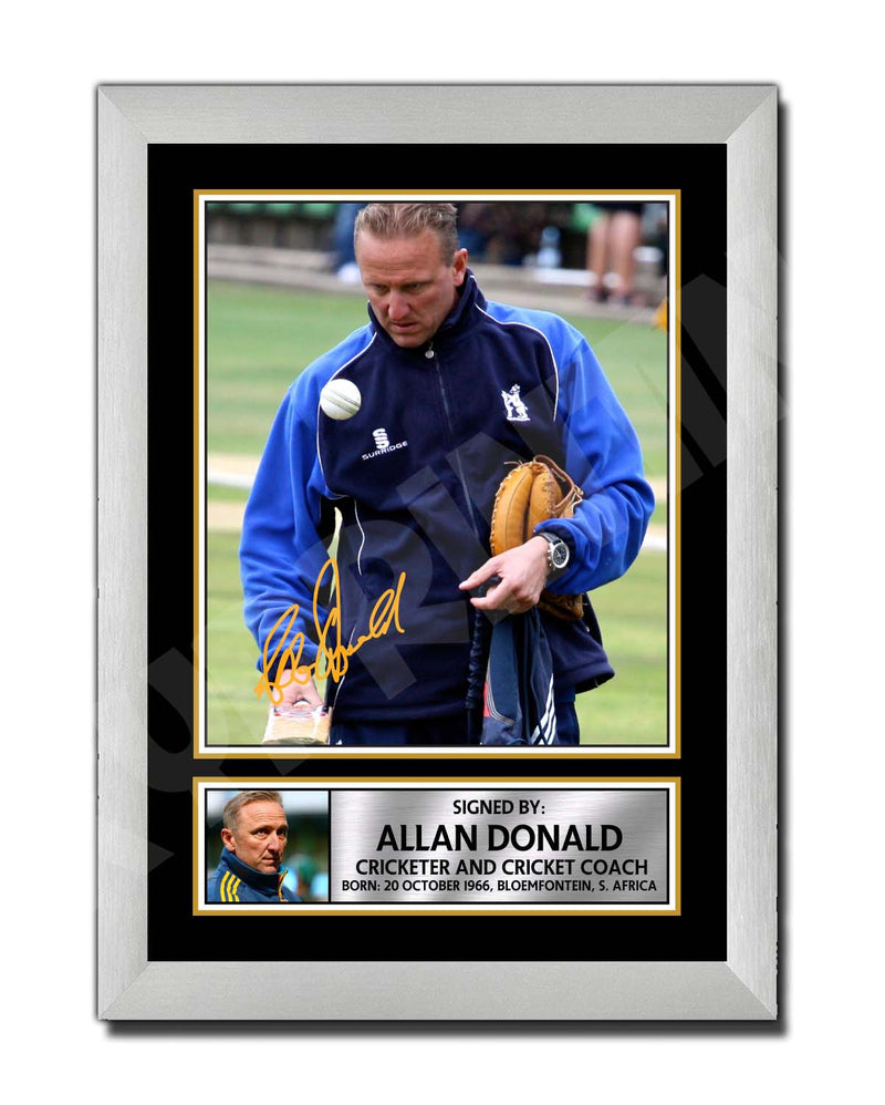 ALLAN DONALD Limited Edition Cricketer Signed Print - Cricket Player