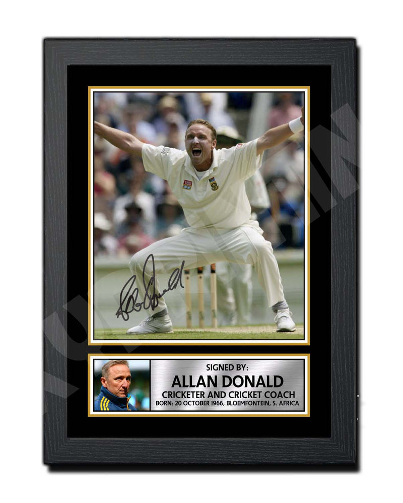 ALLAN DONALD 2 Limited Edition Cricketer Signed Print - Cricket Player