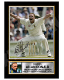 ALLAN DONALD 2 Limited Edition Cricketer Signed Print - Cricket Player