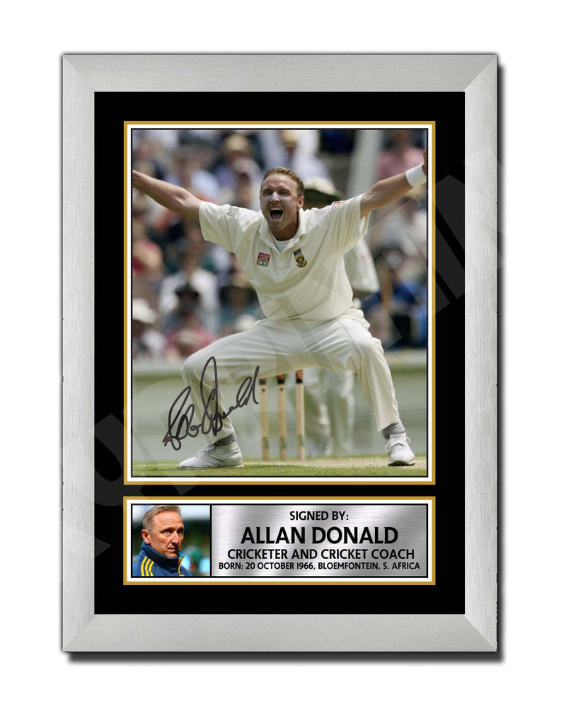 ALLAN DONALD 2 Limited Edition Cricketer Signed Print - Cricket Player