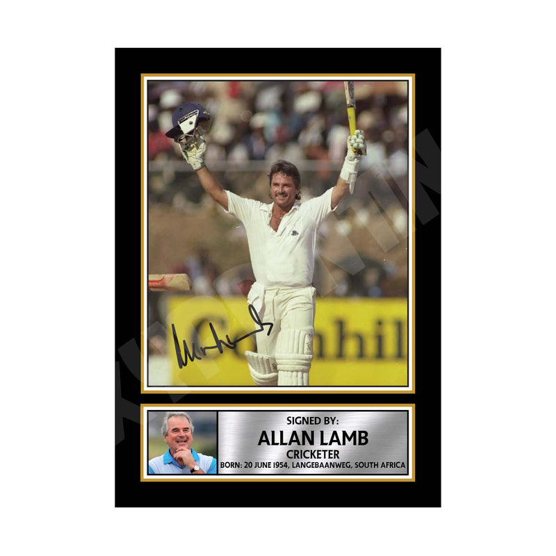 ALLAN LAMB Limited Edition Cricketer Signed Print - Cricket Player