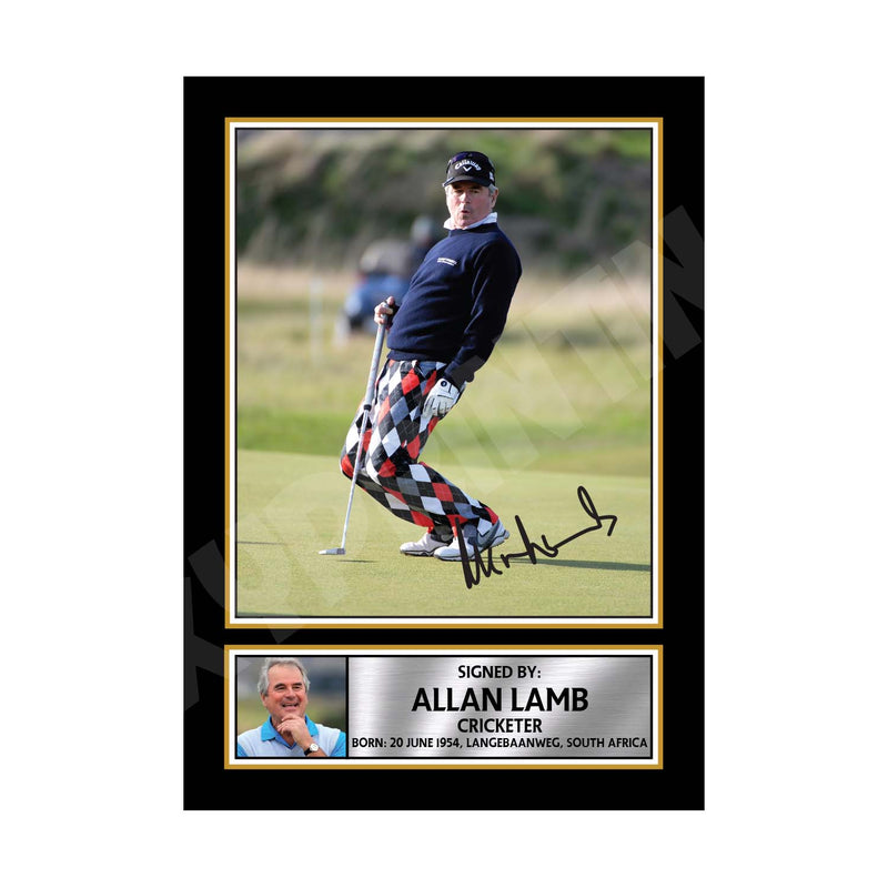 ALLAN LAMB 2 Limited Edition Cricketer Signed Print - Cricket Player