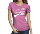 All Hands On Dick White Custom Hen T-Shirt - Any Name - Party Tee