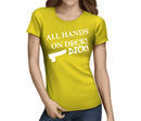 All Hands On Dick White Custom Hen T-Shirt - Any Name - Party Tee