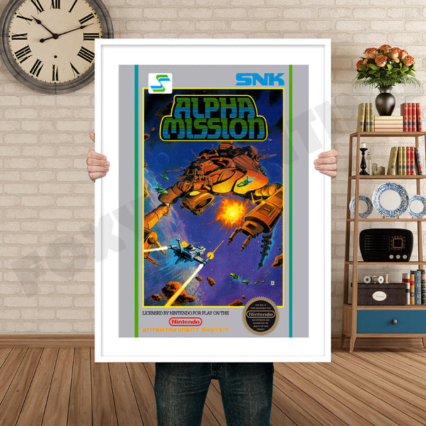 Alpha Mission Retro Game Inspired Theme Nintendo NES Gaming