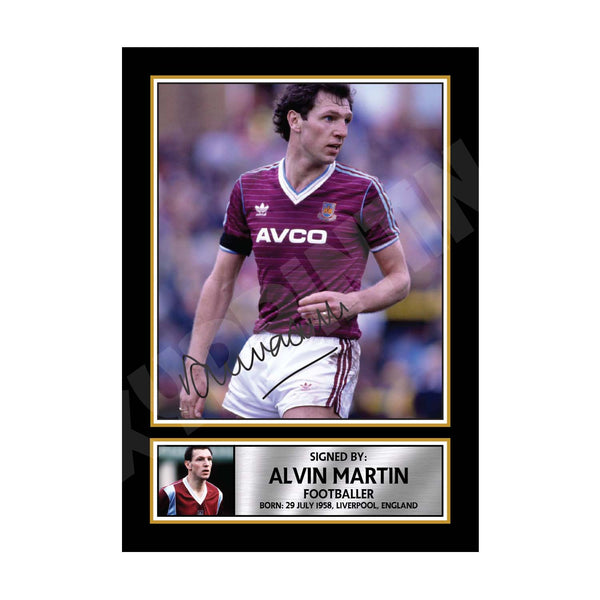 ALVIN MARTIN 2 Football Player Printed Signature Print