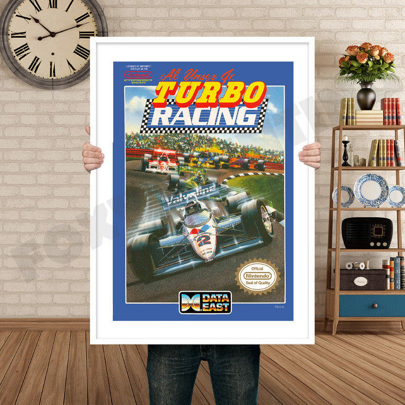 AL USER TURBO RACING Retro GAME INSPIRED THEME Nintendo NES Gaming A4 A3 A2 Or A1 Poster Art 28