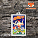 ALPHA MISSION Retro NES Game Cover Art Gaming Keyring