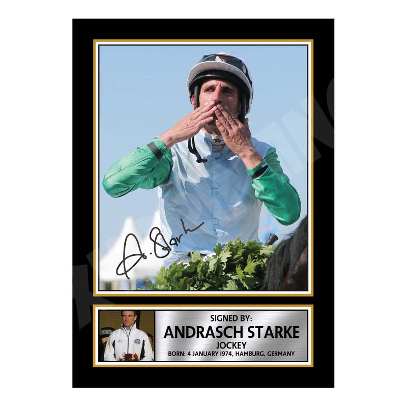 ANDRASCH STARKE 2 Limited Edition Horse Racer Signed Print - Horse Racing