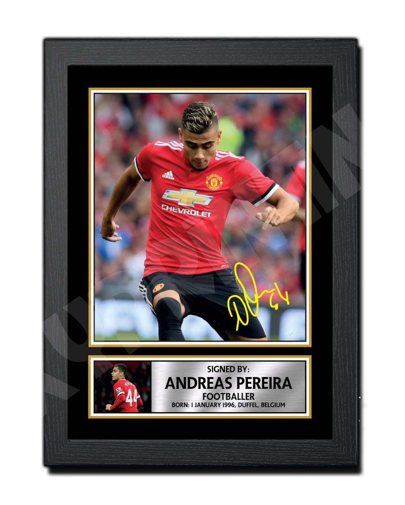 ANDREAS PEREIRA 2 Limited Edition Football Player Signed Print - Football