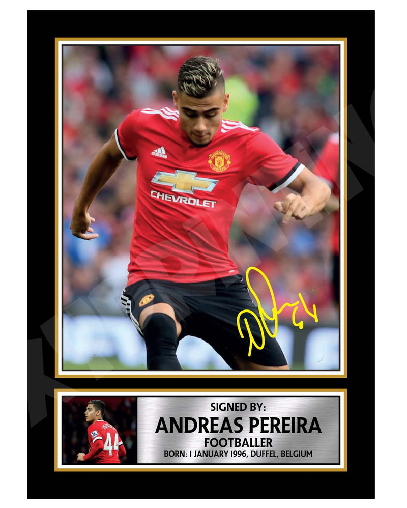 ANDREAS PEREIRA 2 Limited Edition Football Player Signed Print - Football