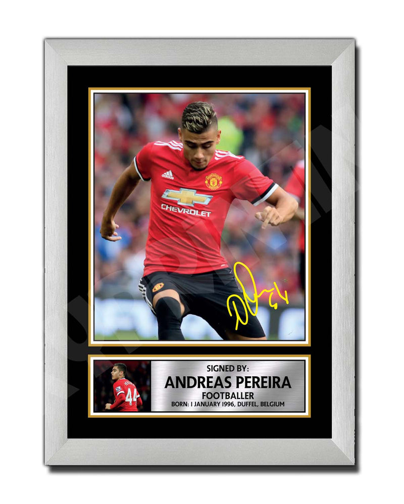 ANDREAS PEREIRA 2 Limited Edition Football Player Signed Print - Football