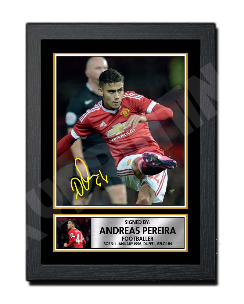 ANDREAS PEREIRA (1) Limited Edition Football Player Signed Print - Football