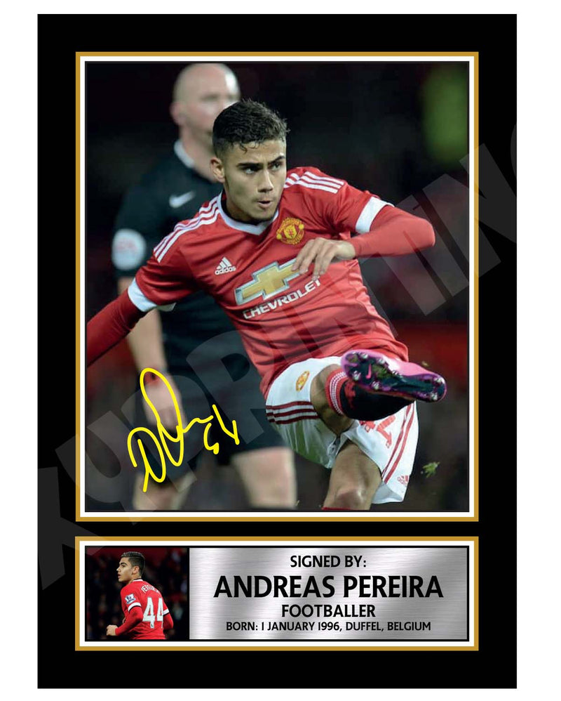 ANDREAS PEREIRA (1) Limited Edition Football Player Signed Print - Football