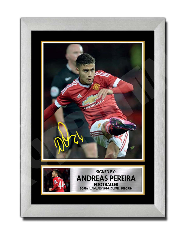 ANDREAS PEREIRA (1) Limited Edition Football Player Signed Print - Football