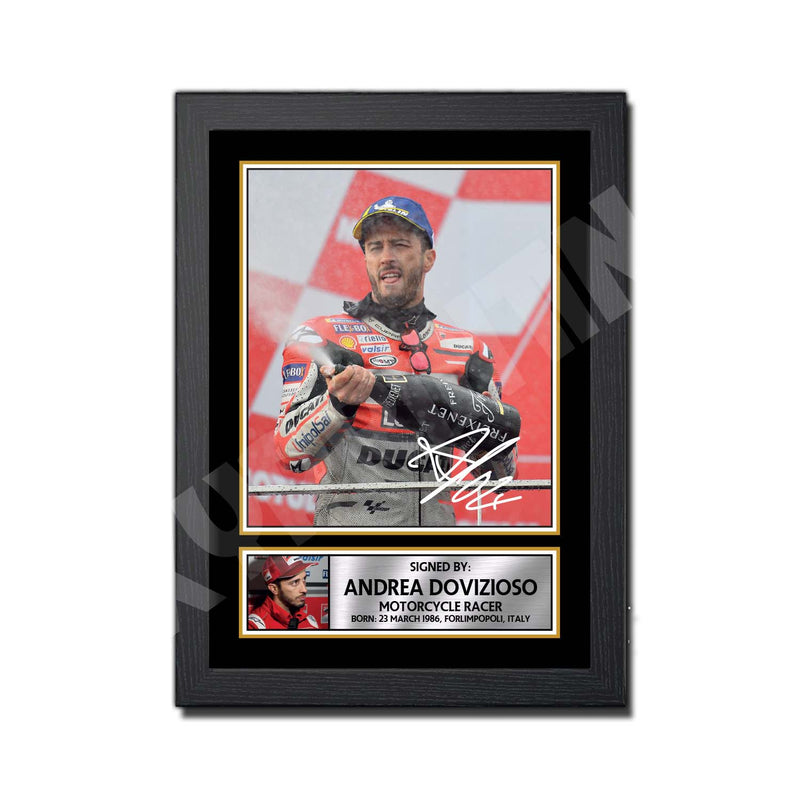 ANDREA DOVIZIOSO 2 Limited Edition Motorcycle Motorsport Signed Print