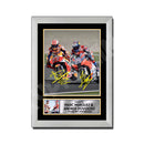 ANDREA DOVIZIOSO _ MARC MARQUEZ 2 Limited Edition Motorcycle Motorsport Signed Print