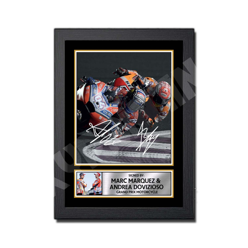 ANDREA DOVIZIOSO _ MARC MARQUEZ (1) Limited Edition Motorcycle Motorsport Signed Print
