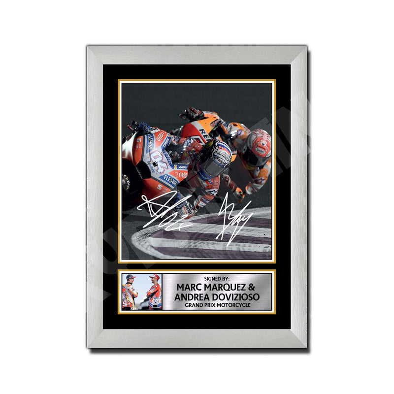 ANDREA DOVIZIOSO _ MARC MARQUEZ (1) Limited Edition Motorcycle Motorsport Signed Print