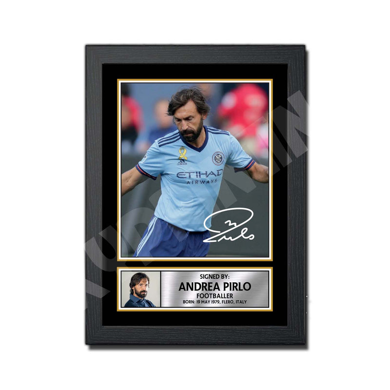 ANDREA PIRLO Limited Edition Football Player Signed Print - Football